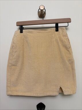 Butter Yellow Corduroy Mini Skirt